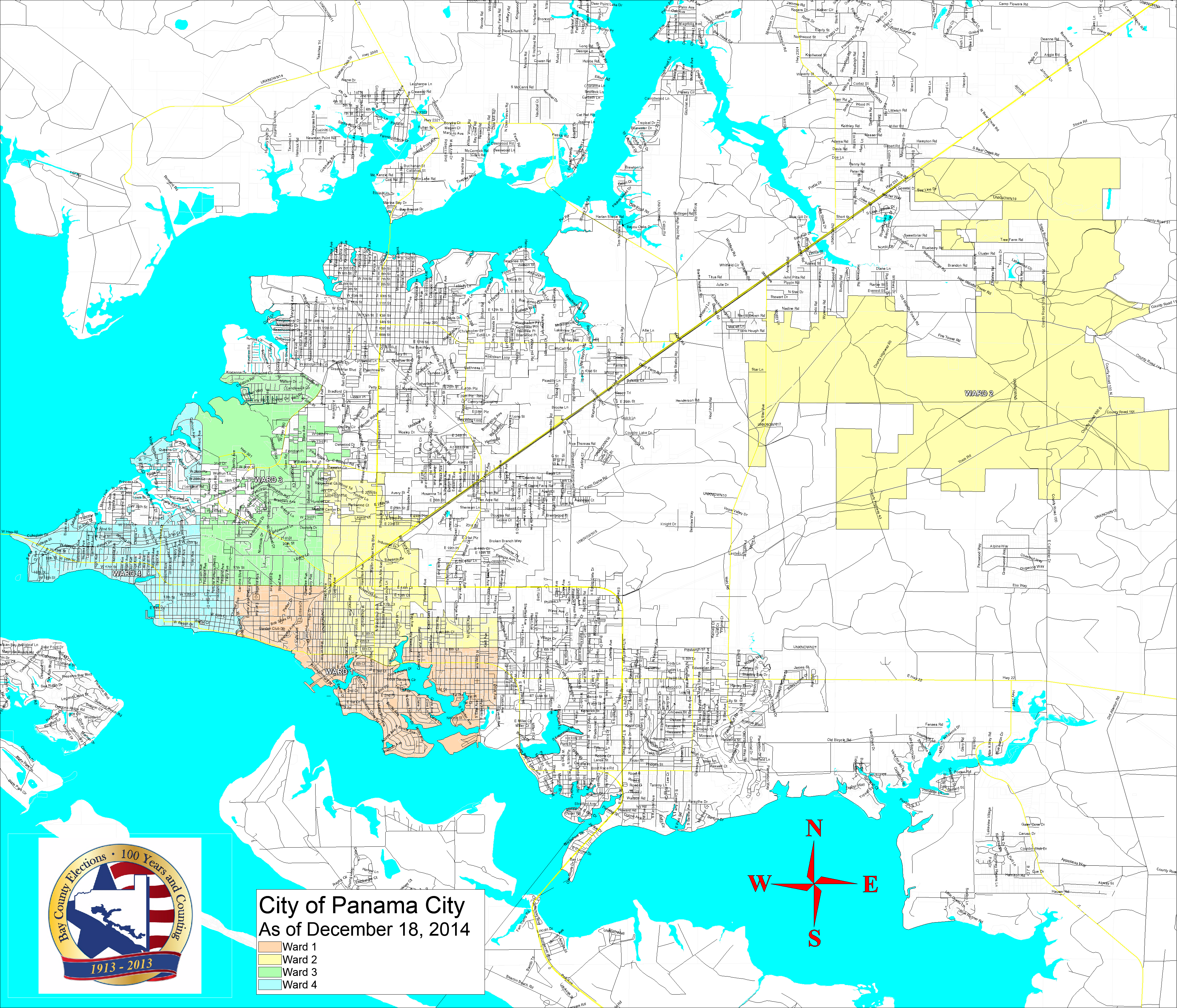 panama city beach city limits map Bay County Supervisor Of Elections Voter Info Maps And Boundaries panama city beach city limits map